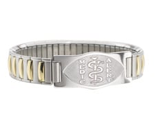 [I406] The Sterling Collection - Designer Stretch - Silver/Gold Plate
