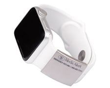 [A002] Engraved MedicAlert ID for Smartwatch Bands, Size Large in Silver 