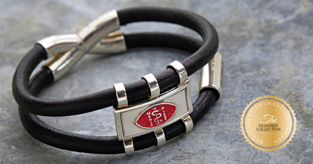 [I2302] Designer Collection - Claude Abittan - Comfort Bracelet Red