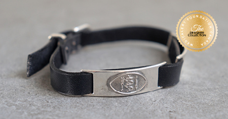 [I2324-1] Designer Collection - Claude Abittan - Leather Wristband - Petite