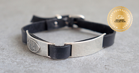 [I2324-1] Designer Collection - Claude Abittan - Leather Wristband - Petite