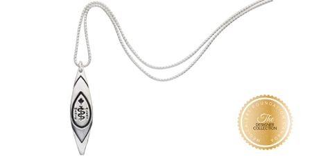 [I2310-18] Designer Collection - Mathew Nuqingaq - Qayaq Necklace Black