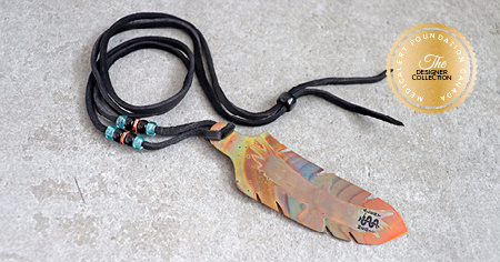 [I2323-33] Designer Collection - Wesley Havill Indigenous Art - Miskwaabik Miigwan – Feather with Eagle