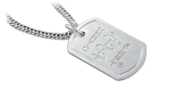 [I445] The Sterling Collection - The London DTag - Brushed Silver