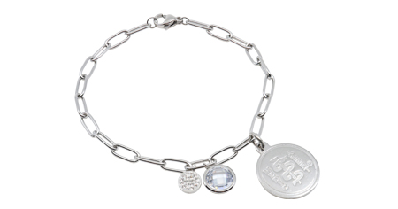 [I755] The Stainless Steel Collection - Crystal Charmer - Sliver