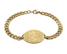 [I362-6.75] The Stainless Steel Collection - Classic Curb - Gold Tone