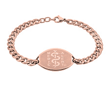 [I363-7] The Stainless Steel Collection - Classic Curb - Rose Gold Tone