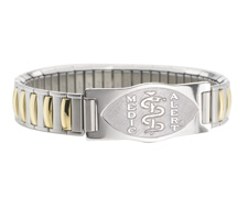 [I406-6.75] The Sterling Collection - Designer Stretch - Silver/Gold Plate