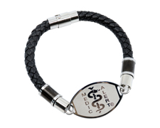 [I750-6.5] The Leather Collection - Rugged Rope - Black